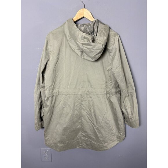 NWT LEVI'S Womens M Hooded Anorak Raincoat Jacket in Sea Green Lightweight - Picture 5 of 8